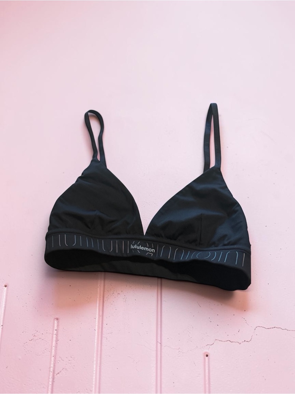 lululemon athletica Black Light Support Bralette with Subtle Logo Band